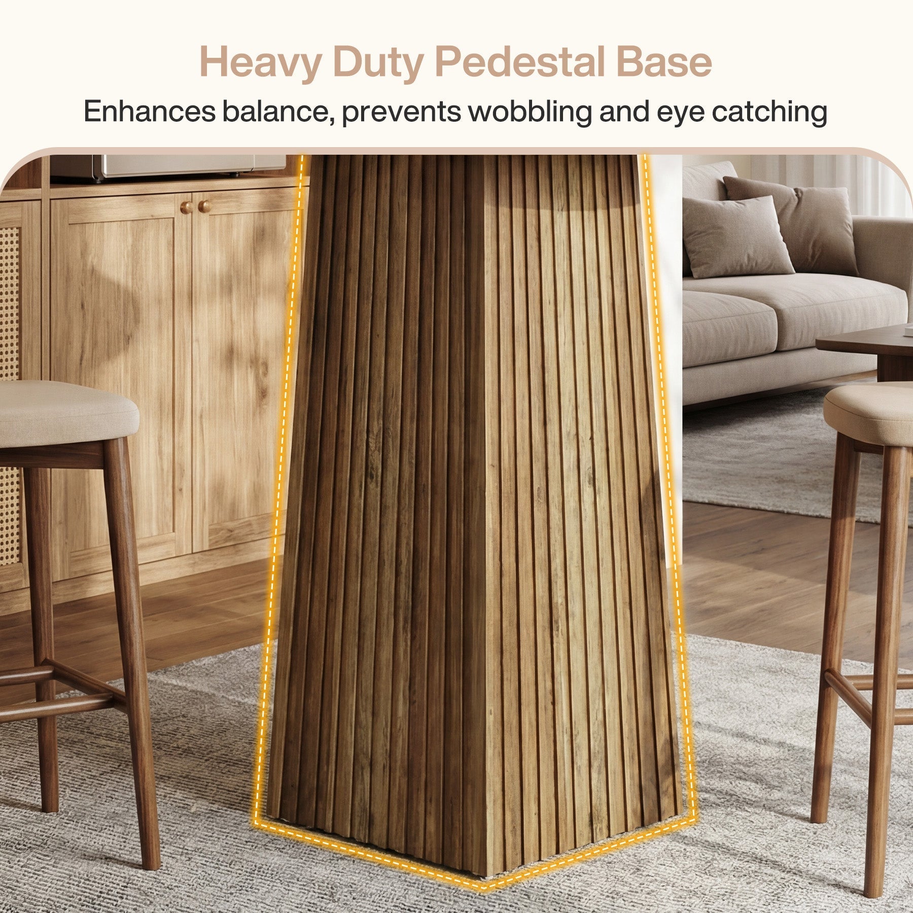 Round Bar Table, 31.5" Pub Table Dining Table for Dining Room, Kitchen