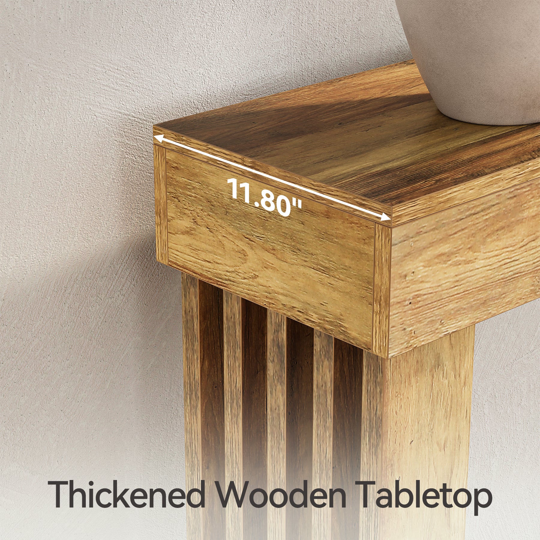 70.9" Console Table, 2-Tier Sofa Table with U-Shaped Pedestal