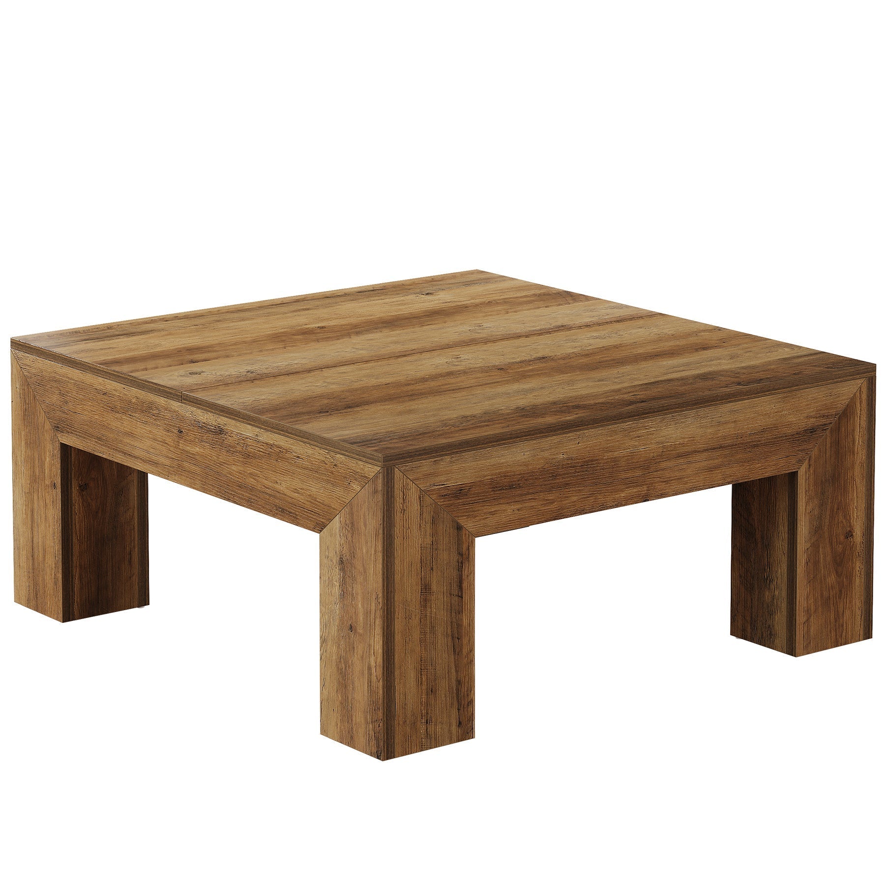 39" Coffee Table, Farmhouse Square Accent Center Cocktail Table Tribesigns