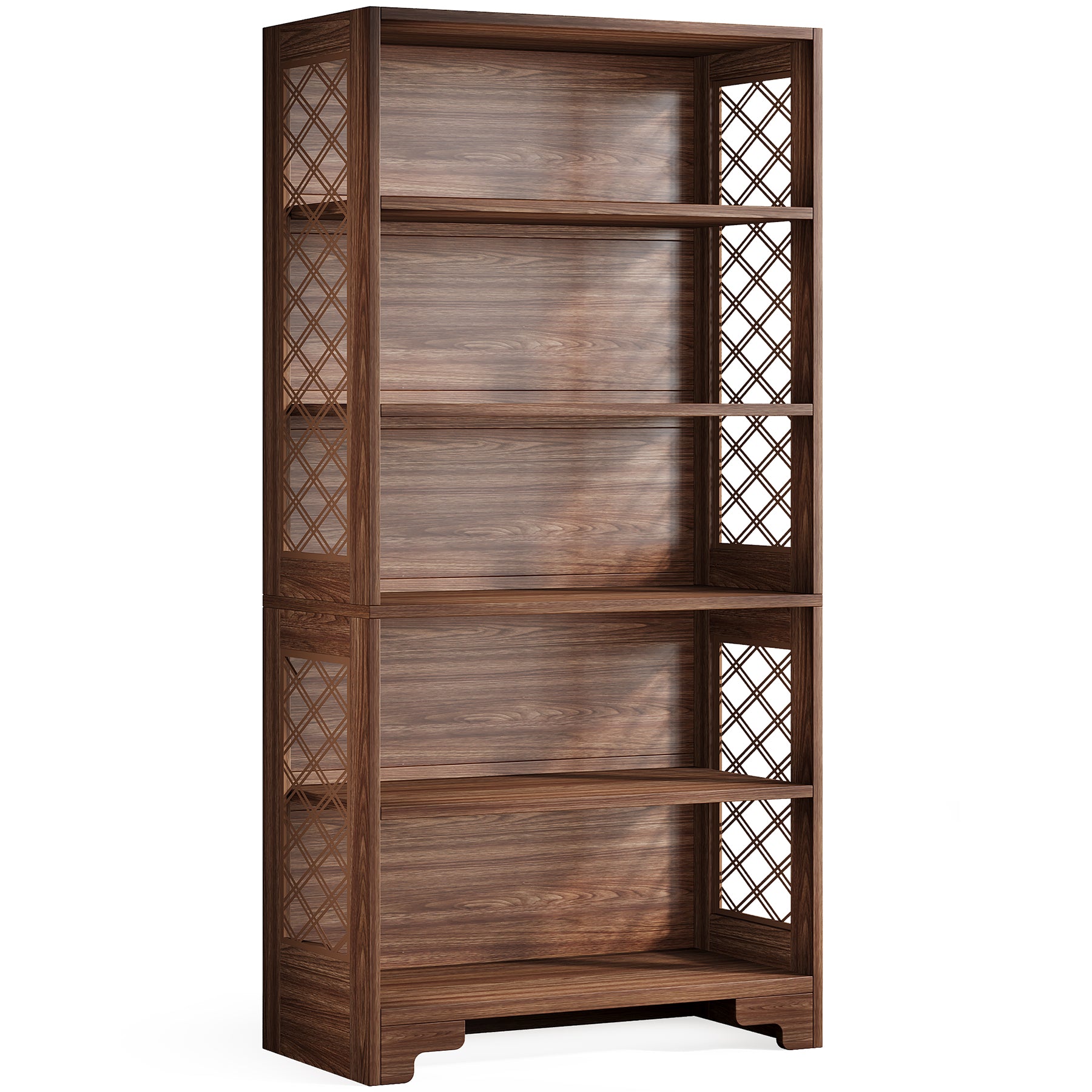 70.8" Freestanding Bookshelf, 6-Tier Bookcase Display Rack Storage Shelves