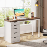 47" Computer Desk with 5 Drawers, Modern Study Table Writing Desk Tribesigns 3