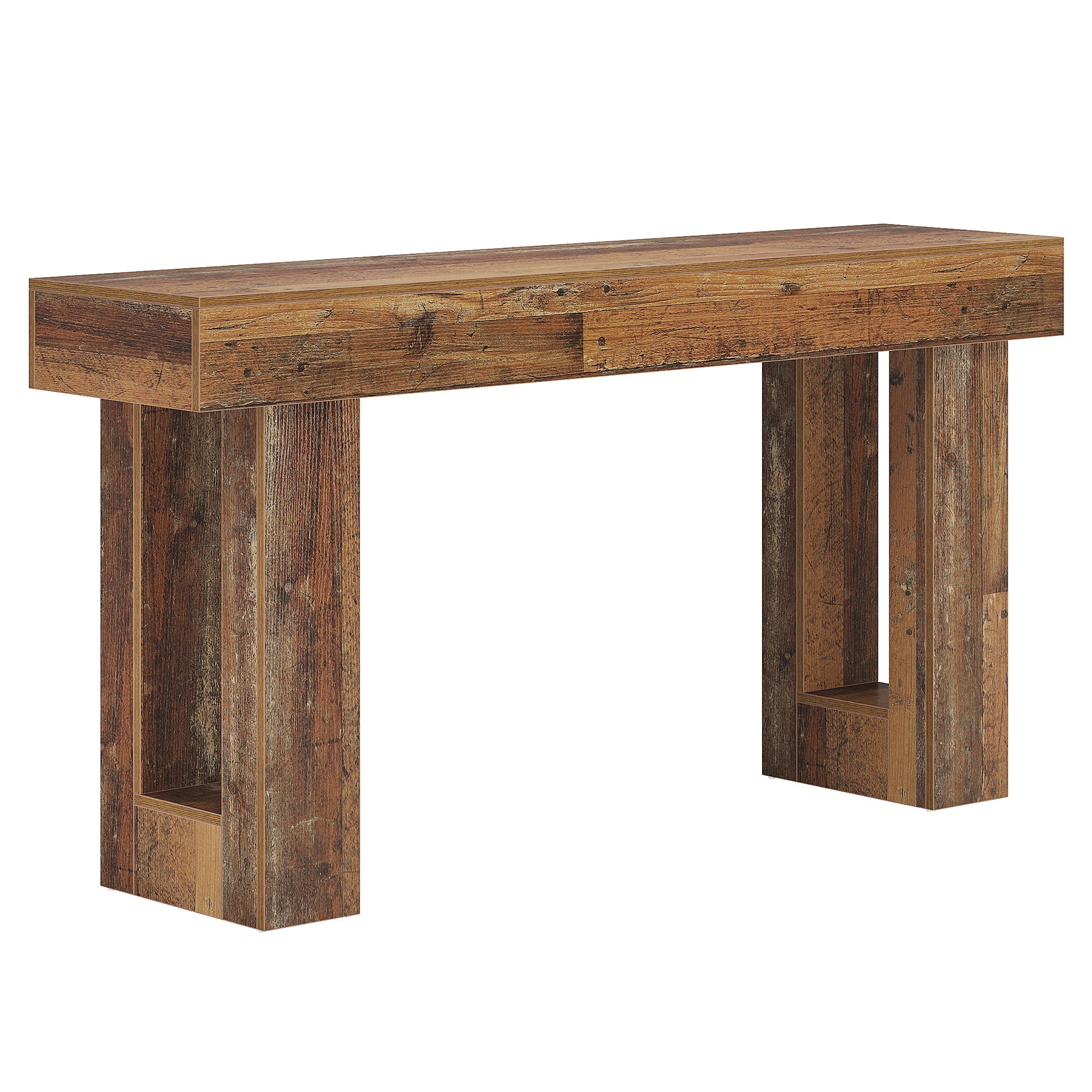 63-Inch Console Table, Farmhouse Wooden Sofa Table Entryway Table