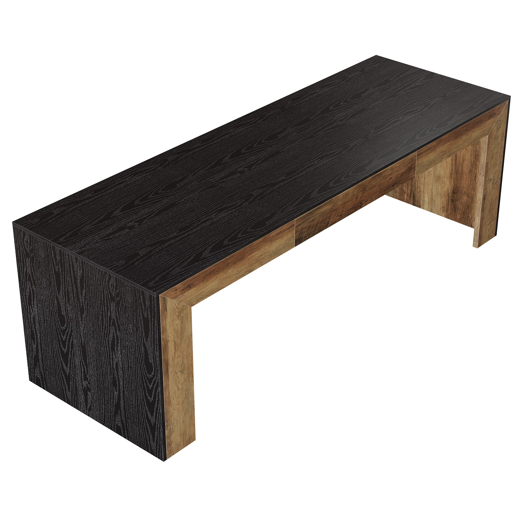 78.7" Dining Table for 6-8, Rectangular Kitchen Table with Wooden Legs