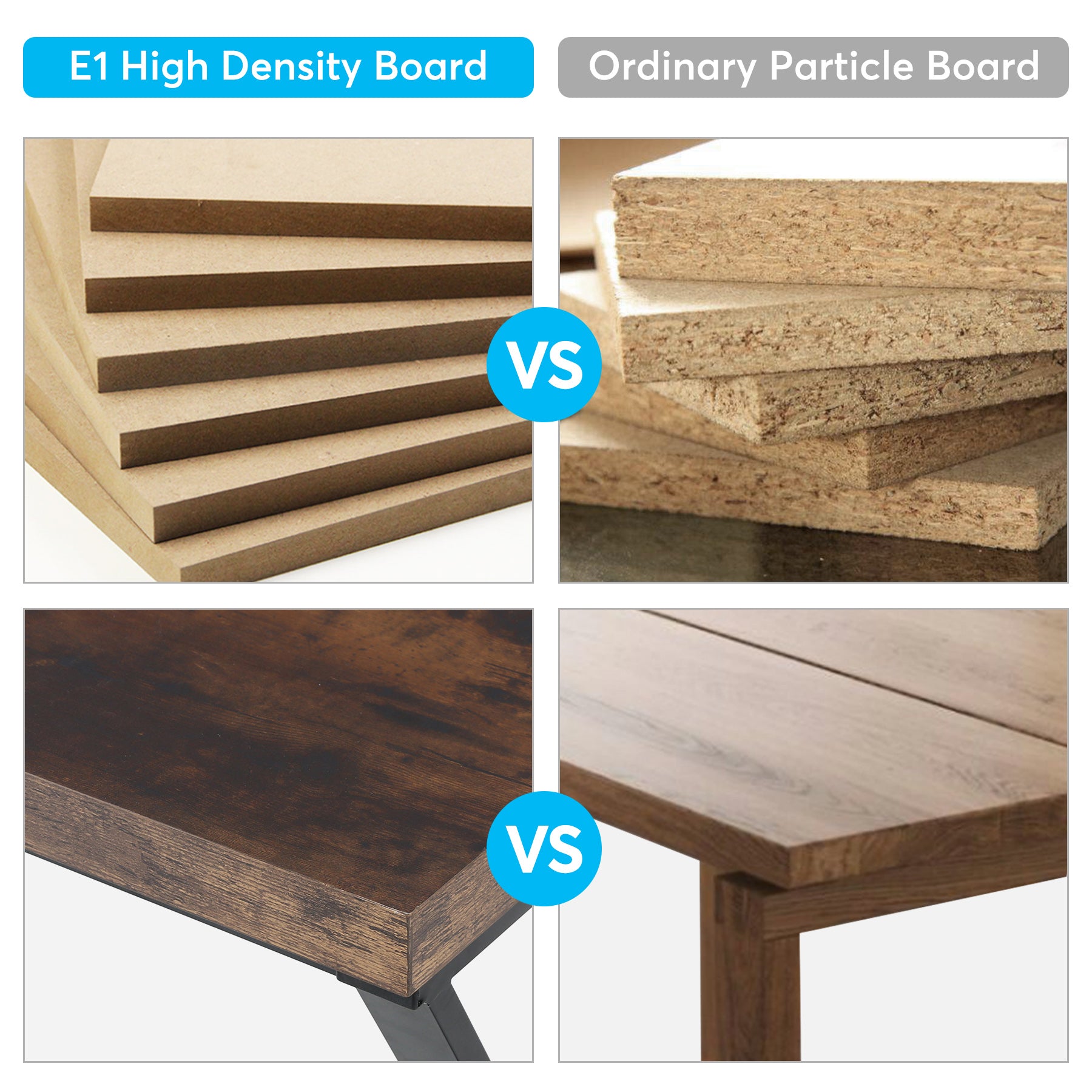 55" Computer Desk, Simple Home Office Desk Writing Table