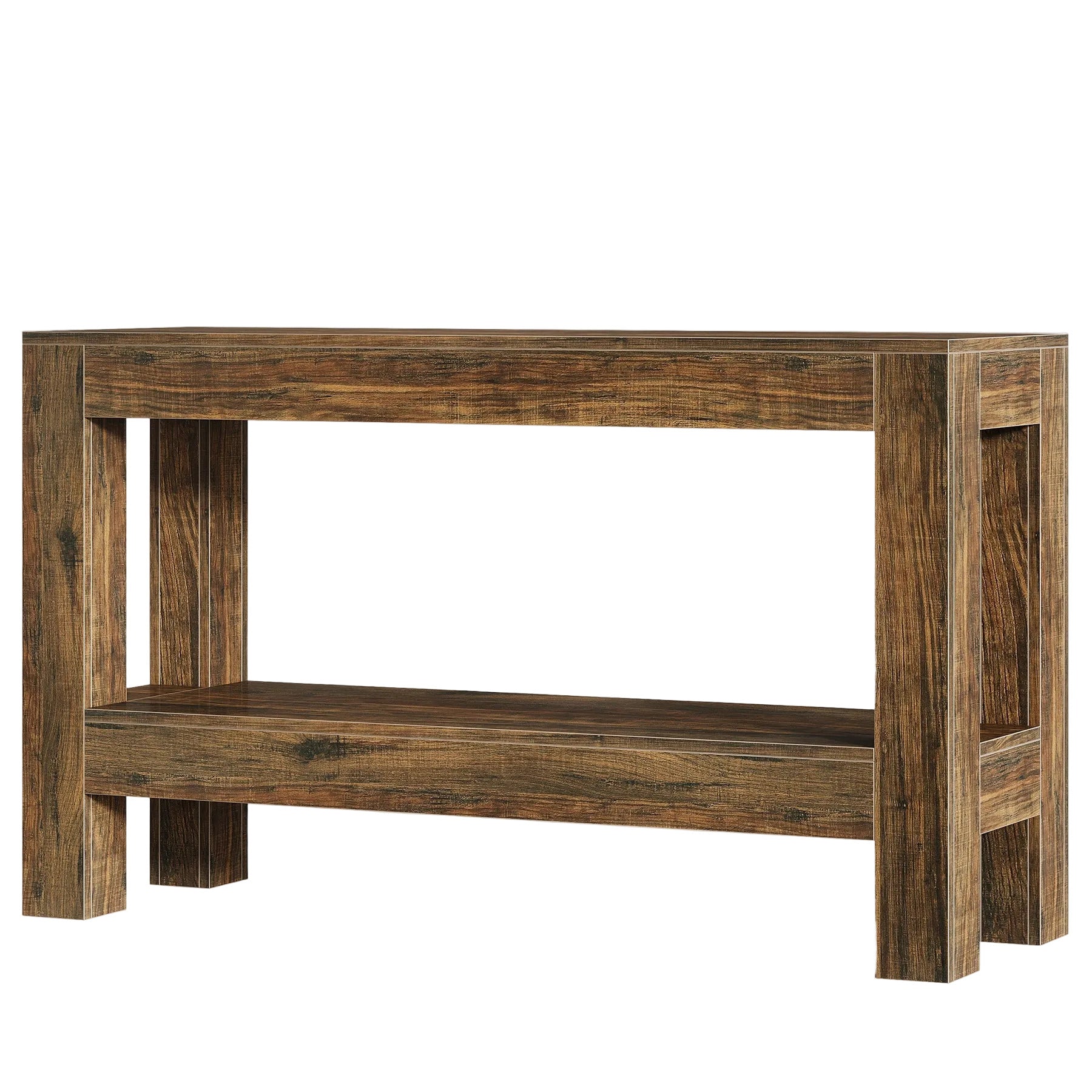 63" Console Table, Farmhouse 2 - Tier Entryway Table Sofa Table Tribesigns