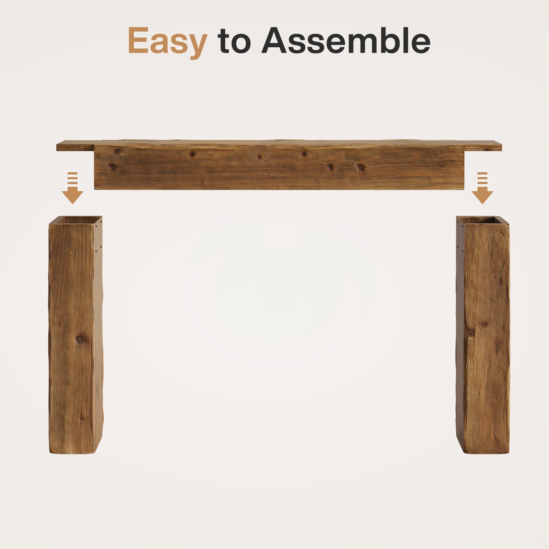 63" Wood Console Table, Farmhouse Sofa Table Entryway Table Tribesigns