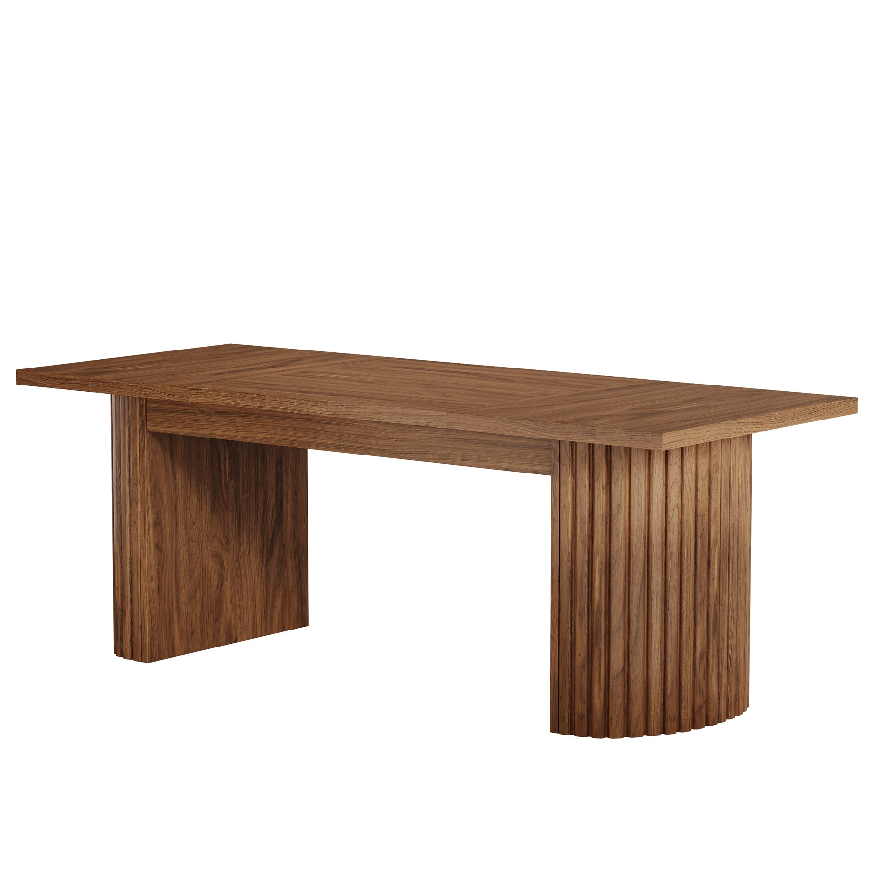 78.7" Dining Table, Rectangular Kitchen Table with Wooden Tabletop for 6-8 People