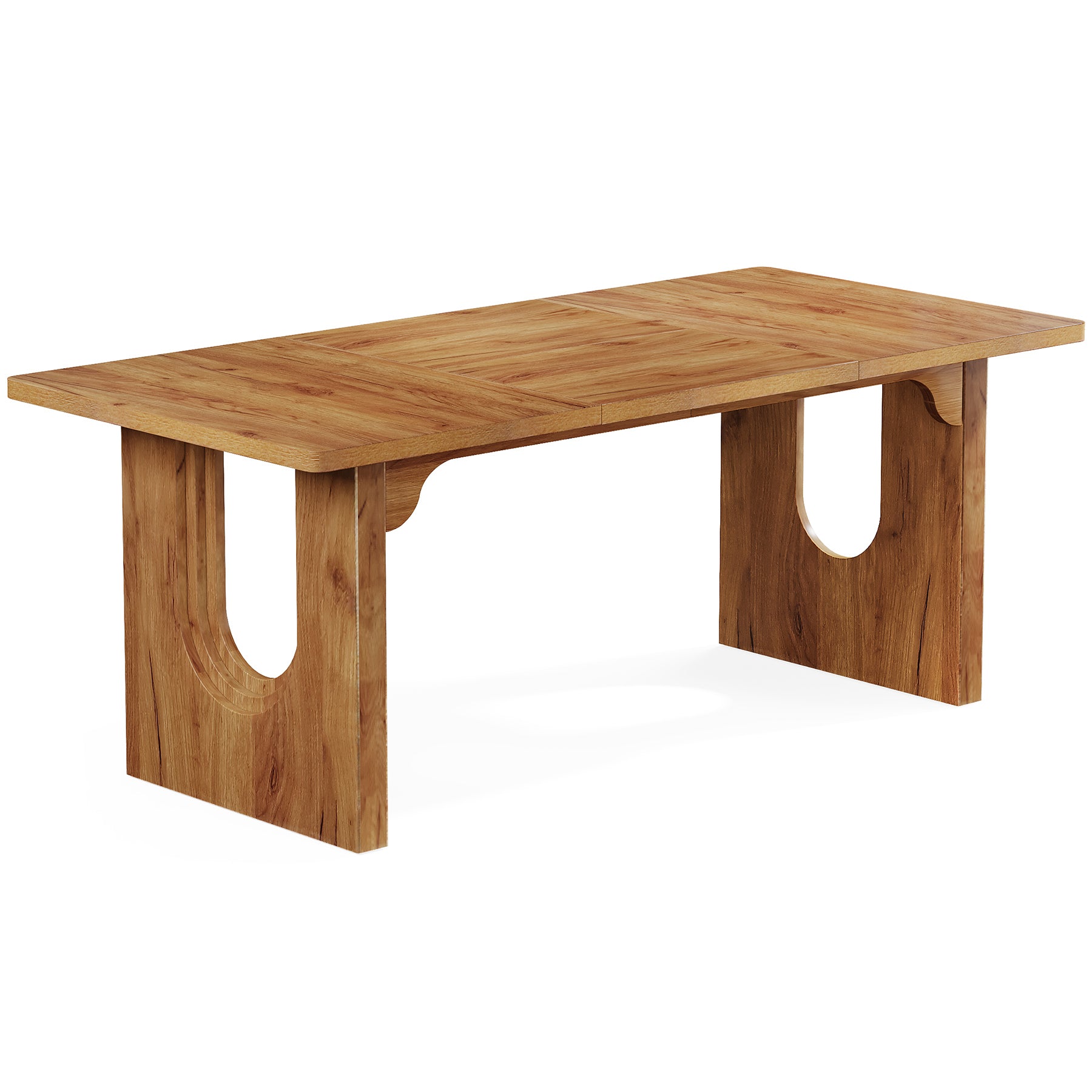 71" Dining Table for 6 to 8 People, Modern Wood Kitchen Dinner Table