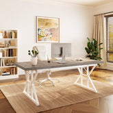 6FT Conference Table, Rectangle Meeting Room Table Executive Desk Tribesigns 3