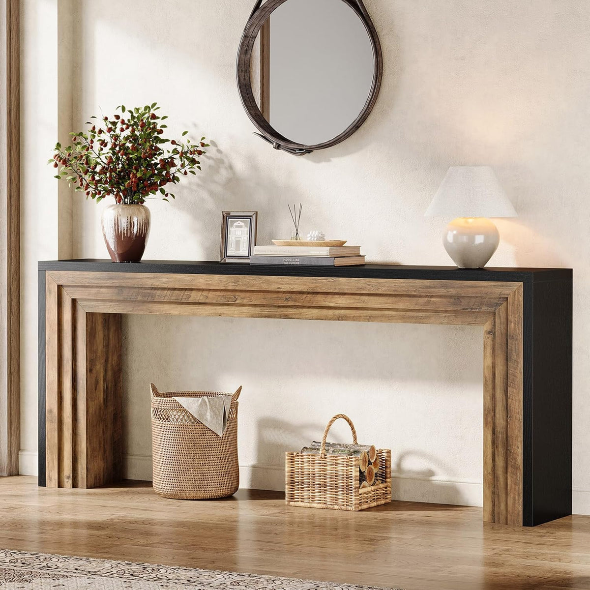 70.9" Console Table, Farmhouse Narrow Sofa Table Hallway Table Tribesigns