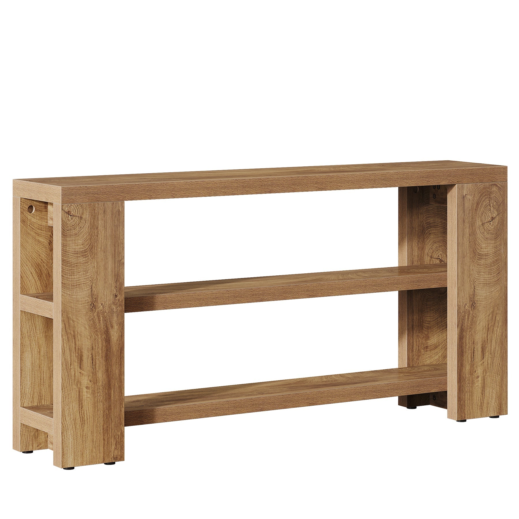 70.9" Console Table, Wooden 3 - Tier Sofa Foyer Table Tribesigns