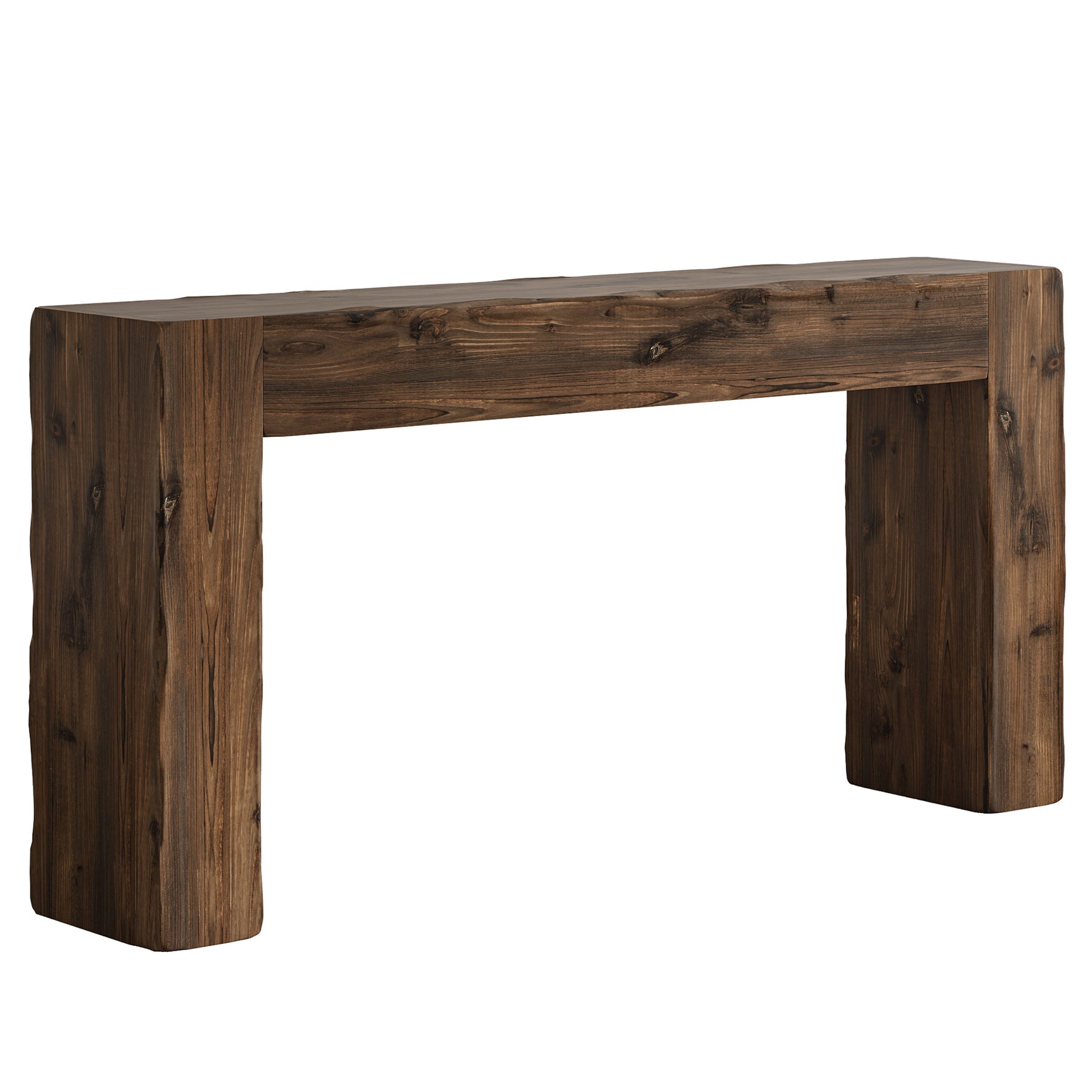 Solid Wood Console Table, 63" Farmhouse Sofa Table Entryway Table