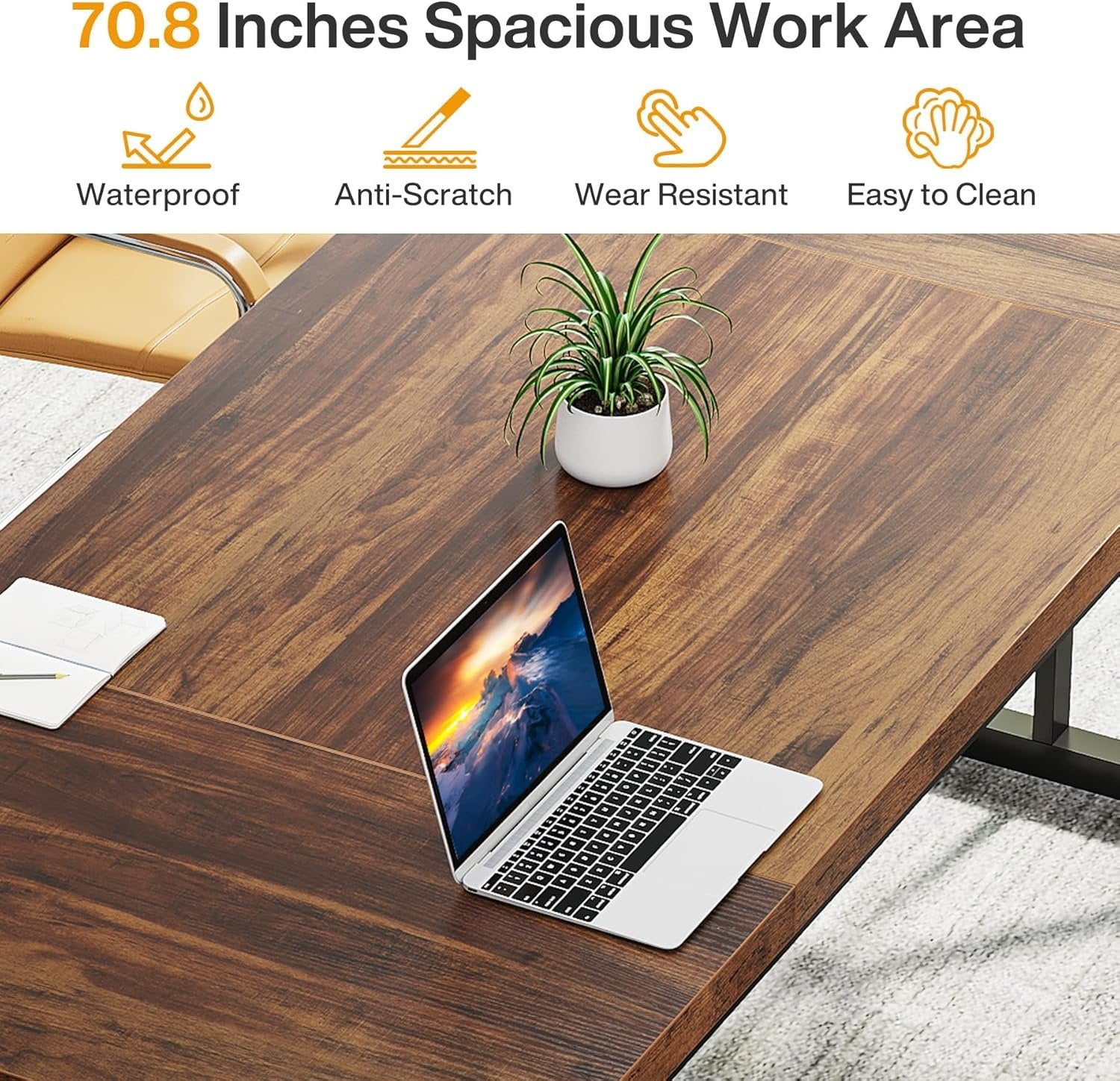 6FT Conference Table, Rectangle Meeting Room Table Executive Desk