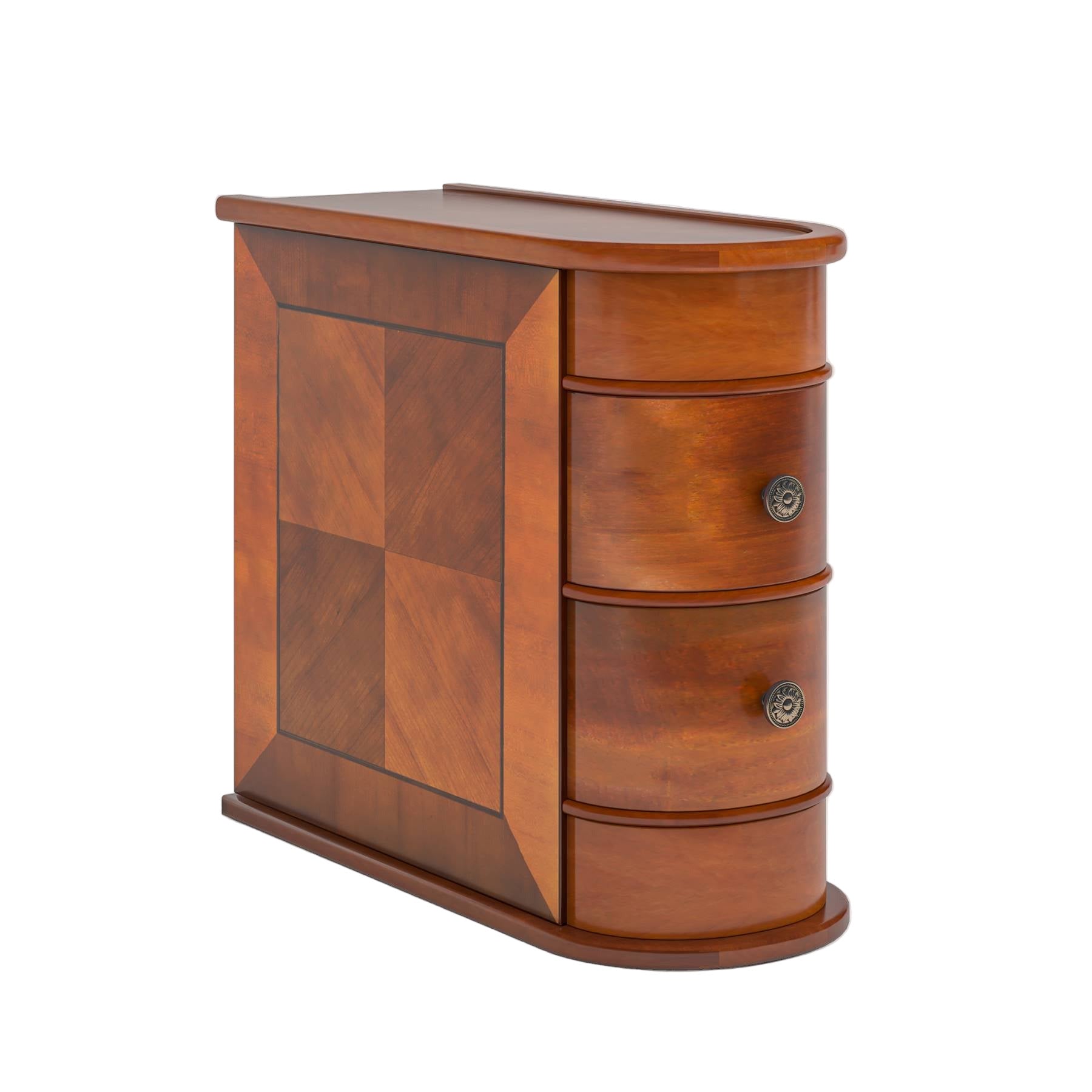 Tribesigns Wood End Table, Narrow Side Table Nightstand with 2 Drawers Tribesigns