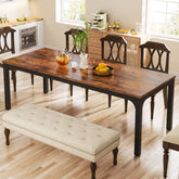 Rectangular Dining Table, 78 inch Long Kitchen Table for 6-8 People Tribesigns 3