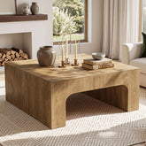 39" Square Coffee Table, Farmhouse Center Table for Living Room 3
