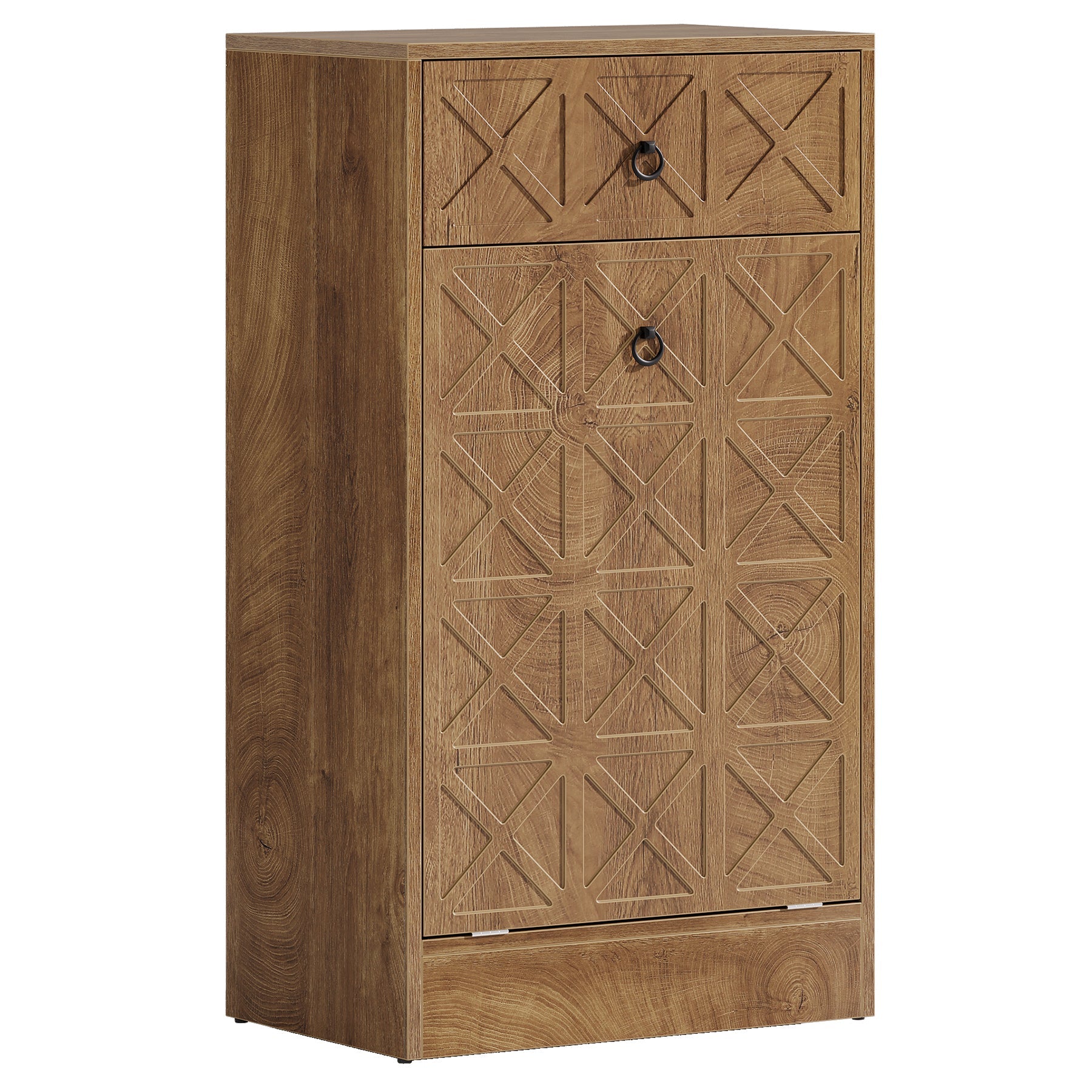 13 Gallons Tilt Out Trash Can, Hidden Garbage Cabinet with Drawer for Kitchen