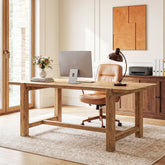 63" Solid Wood Computer Desk, Farmhouse Executive Desk for Home Office 3
