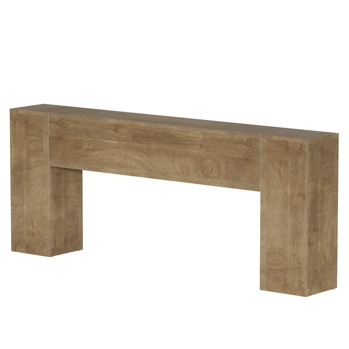79" Console Table, Farmhouse Sofa Table with Double Pedestal Base for Entryway