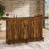 4-Tier Home Bar Unit, 70.9" Liquor Cabinet Bar Table with Wine Glass Holder 3