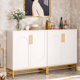 Modern Sideboard Buffet Storage Cabinet with Faux Marble Top Tribesigns 3