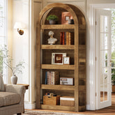 5-Tier Arched Bookshelf, 71" Tall Rack Bookcase Display Shelf for Home Office 3