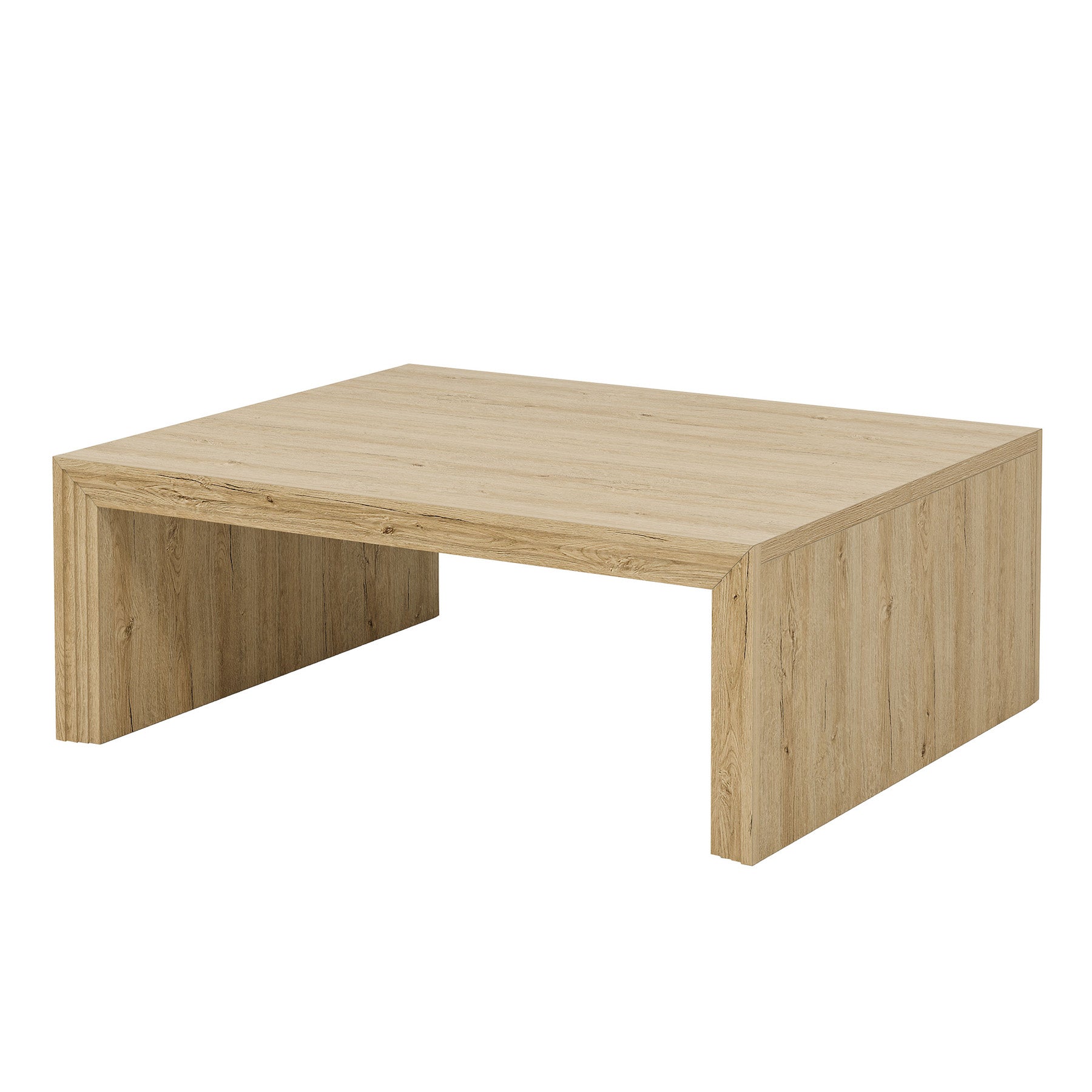 47" Rectangular Coffee Table with Spacious Top, Farmhouse Center Table for Living Room