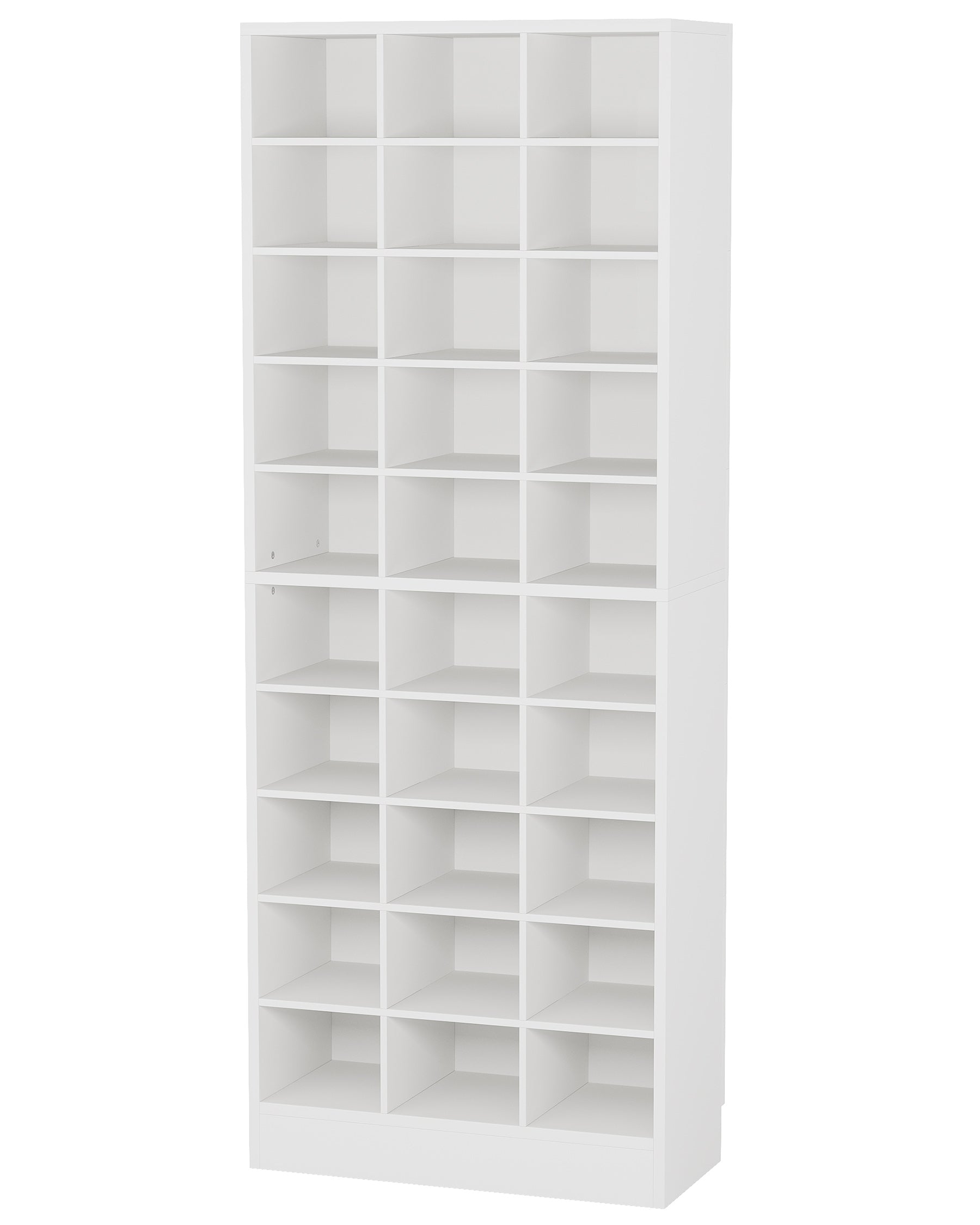 10-Tier Shoe Cabinet, Wooden Shoe Storage Rack with 30 Cubbies