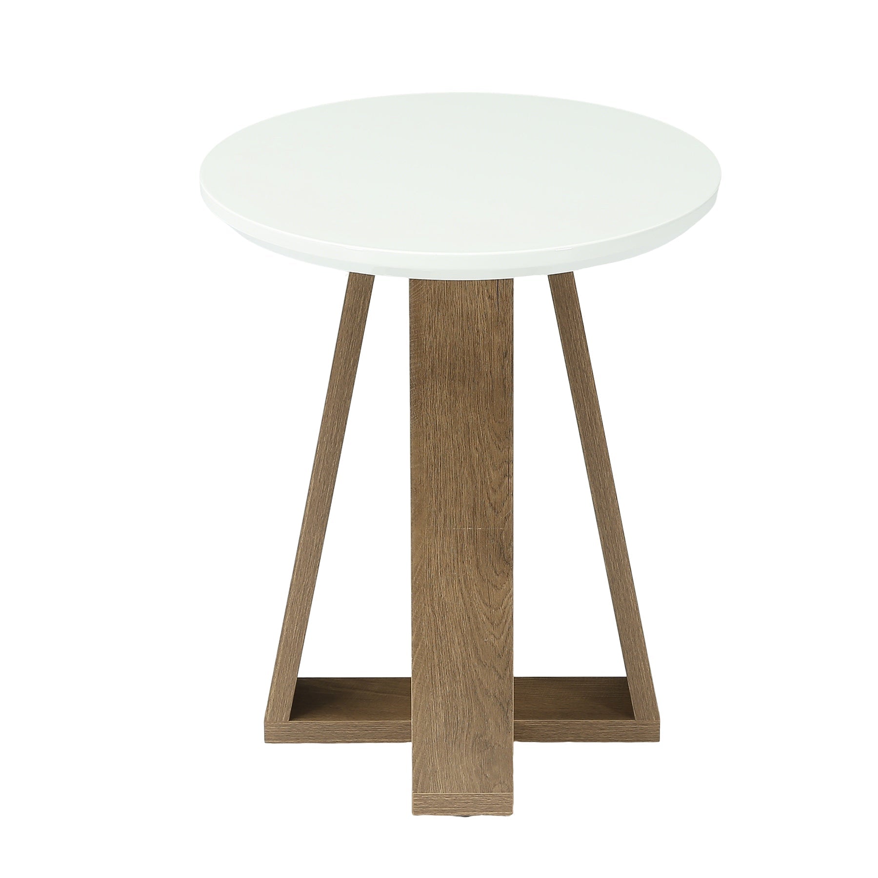 Round End Table, Modern Side Table Small Accent Table for Living Room