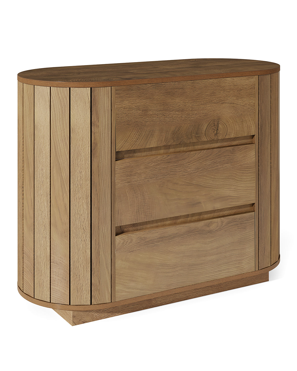 Oversized Nightstand, 35" Wide Dresser Bedwide Table with with 3 Drawers