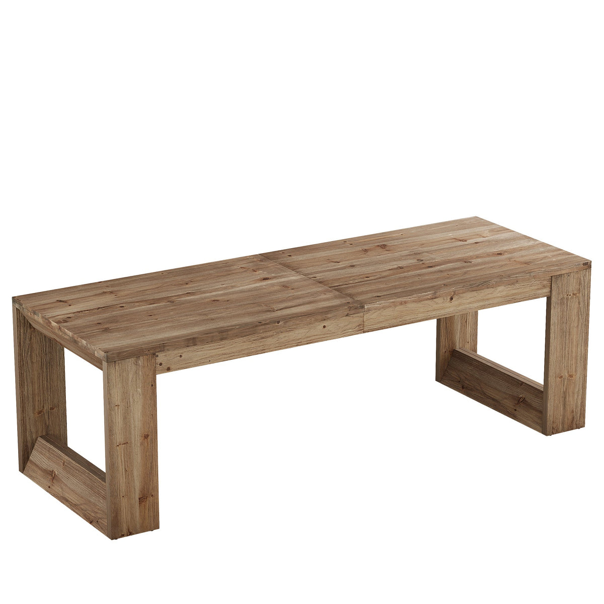 Solid Wood Dining Table, 86.6" Rectangular Kitchen Table for 8-10 People