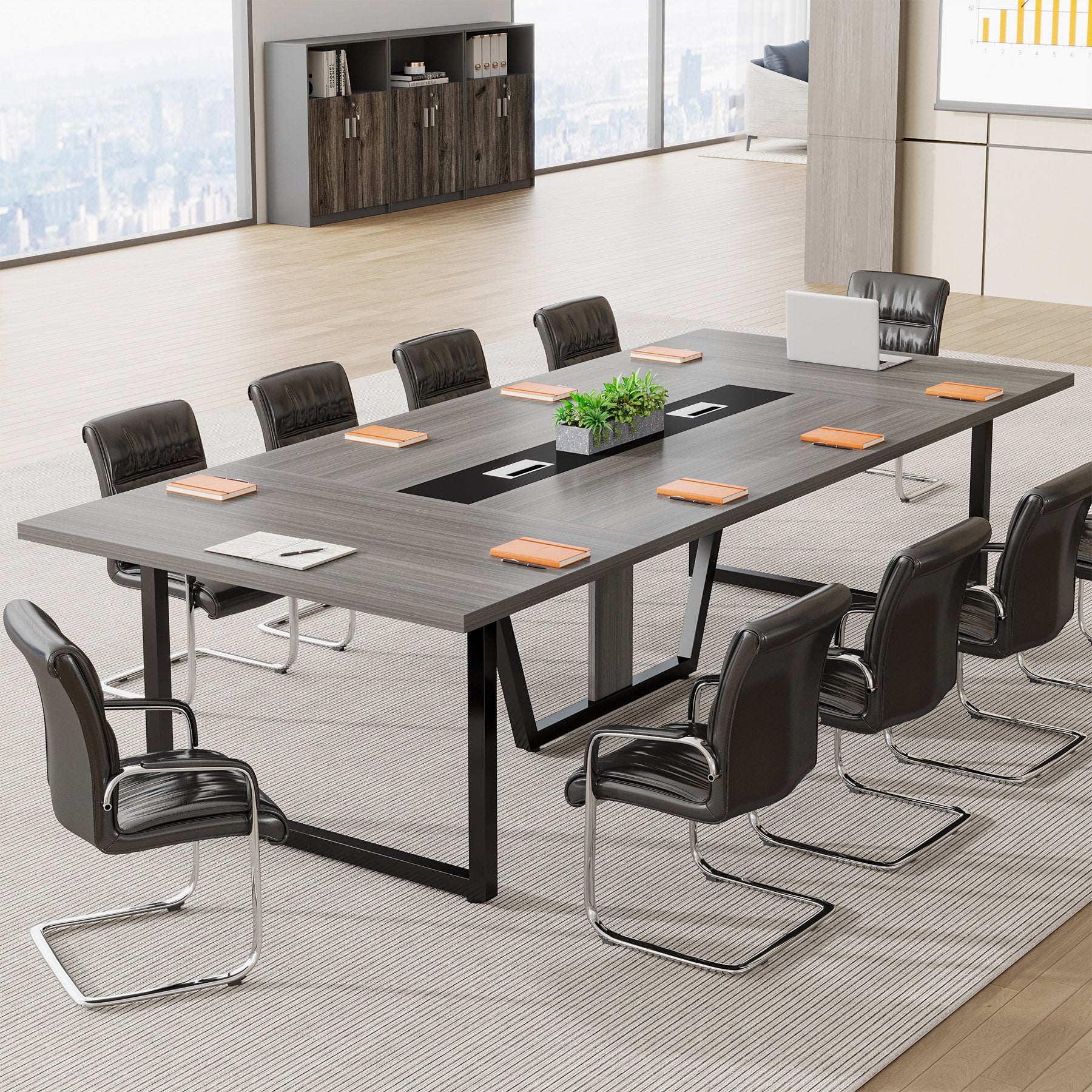 8FT Conference Table, 94.49" Large Meeting Table for 10 People