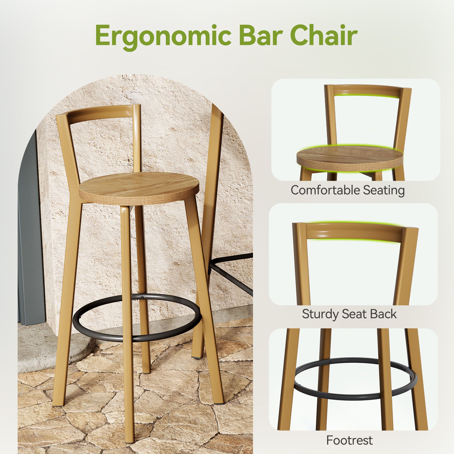 Square Bar Table and Chair Set, 39.4" H Bistro Pub Table with 2 Chairs