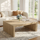 47" Rectangular Coffee Table with Spacious Top, Farmhouse Center Table for Living Room 3