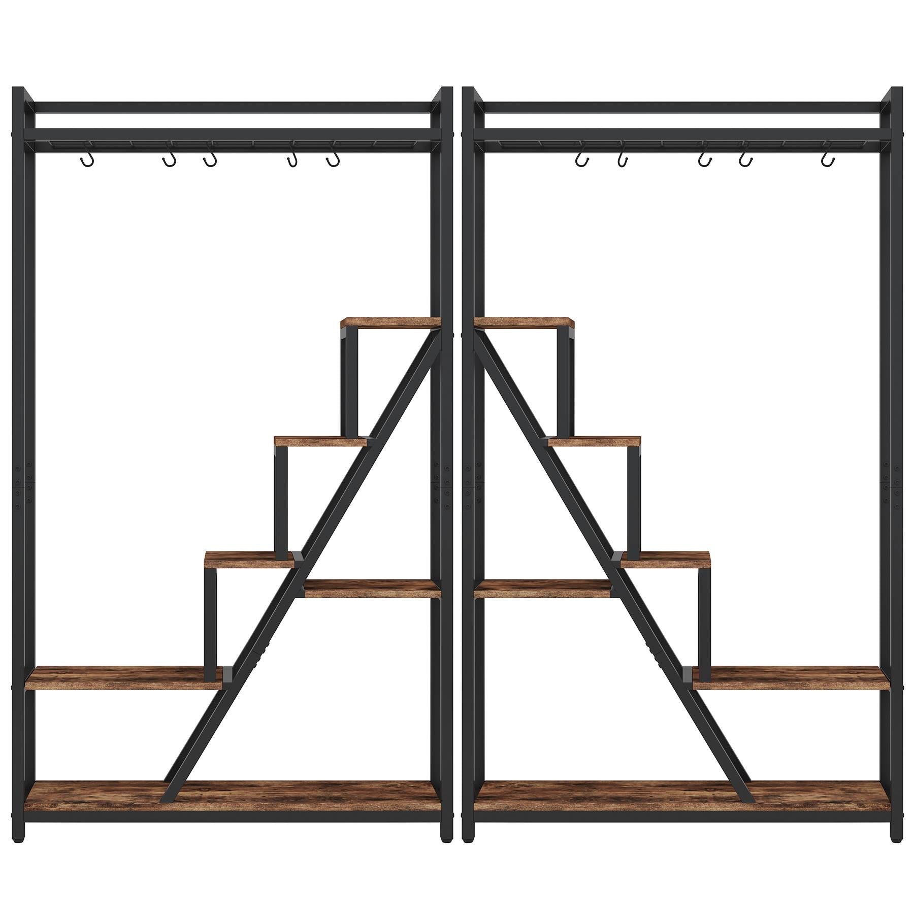 7-Tier Plant Stand, 70.9" Tall Flower Plant Shelf with 5 S-Hooks Tribesigns