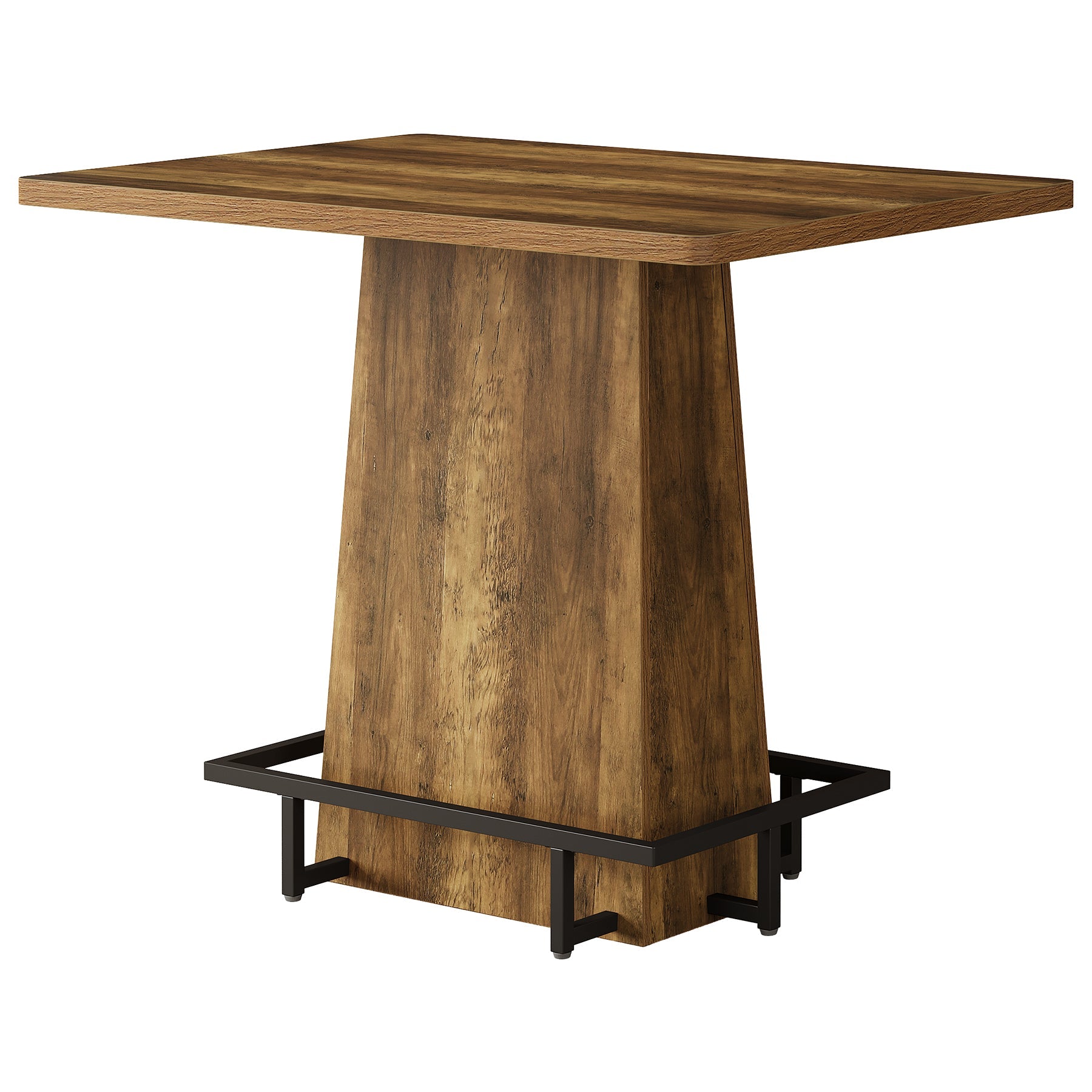 47" Bar Table, Rustic Industrial Pub Table with Footrest for Kitchen Bar Restaurant