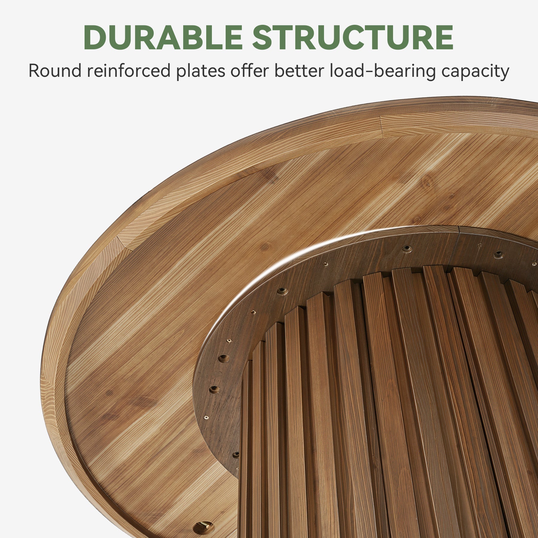 47.24" Round Dining Table, Solid Wood Kitchen Table for 4-6 People