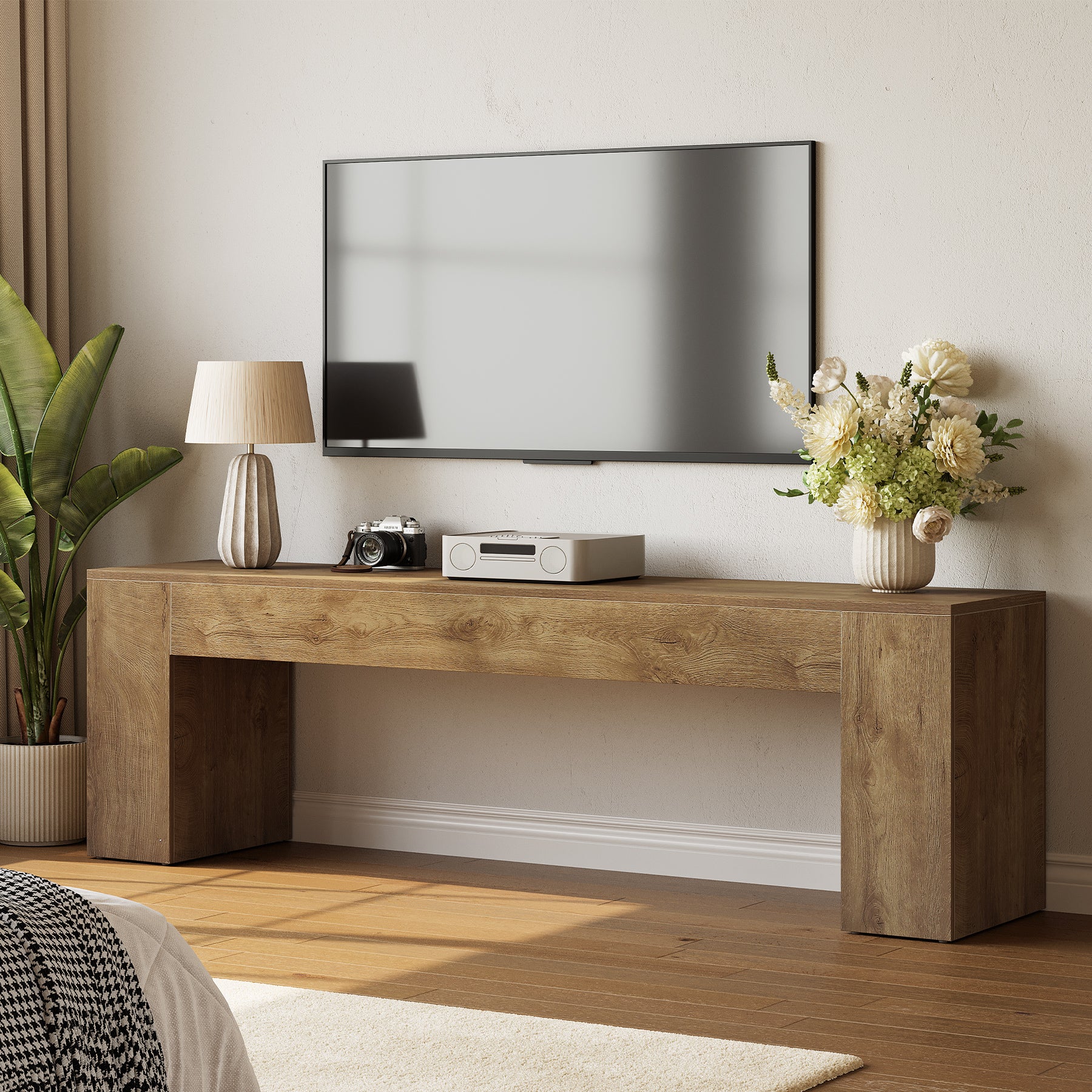 70.8" TV Stand, Low Entertainment Center TV Console for TVs Up to 80"