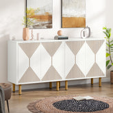 Modern Sideboard Buffet, 58" Wood Storage Cabinet with Doors Tribesigns 3
