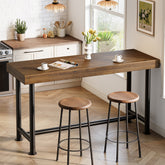 63" Solid Wood Bar Table, Rectangular Counter Height Pub Table for Kitchen 3
