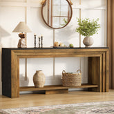 70.9" Console Table, 2-Tier Narrow Entryway Sofa Table with Storage 3