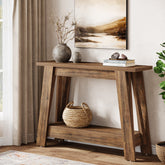 41.3" Console Table, 2-Tier Farmhouse Sofa Entryway Table with Storage 3