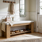 47" Upholstered Entryway Bench, Indoor End of Bed Bench with Padded Seat 3