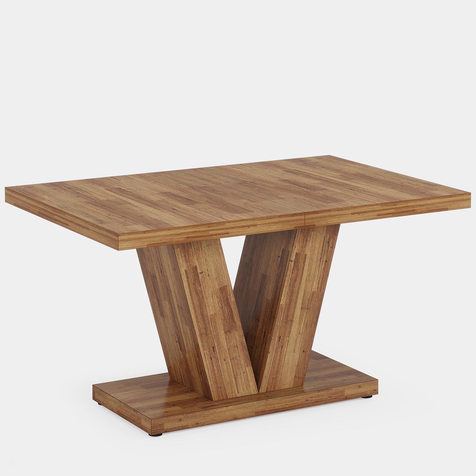 47" Dining Table, Farmhouse Wooden Kitchen Dinner Table with Duty Pedestal Tribesigns