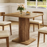 35.43" L x 31.5" W Dining Table, Farmhouse Kitchen Table for 2-4 People 3