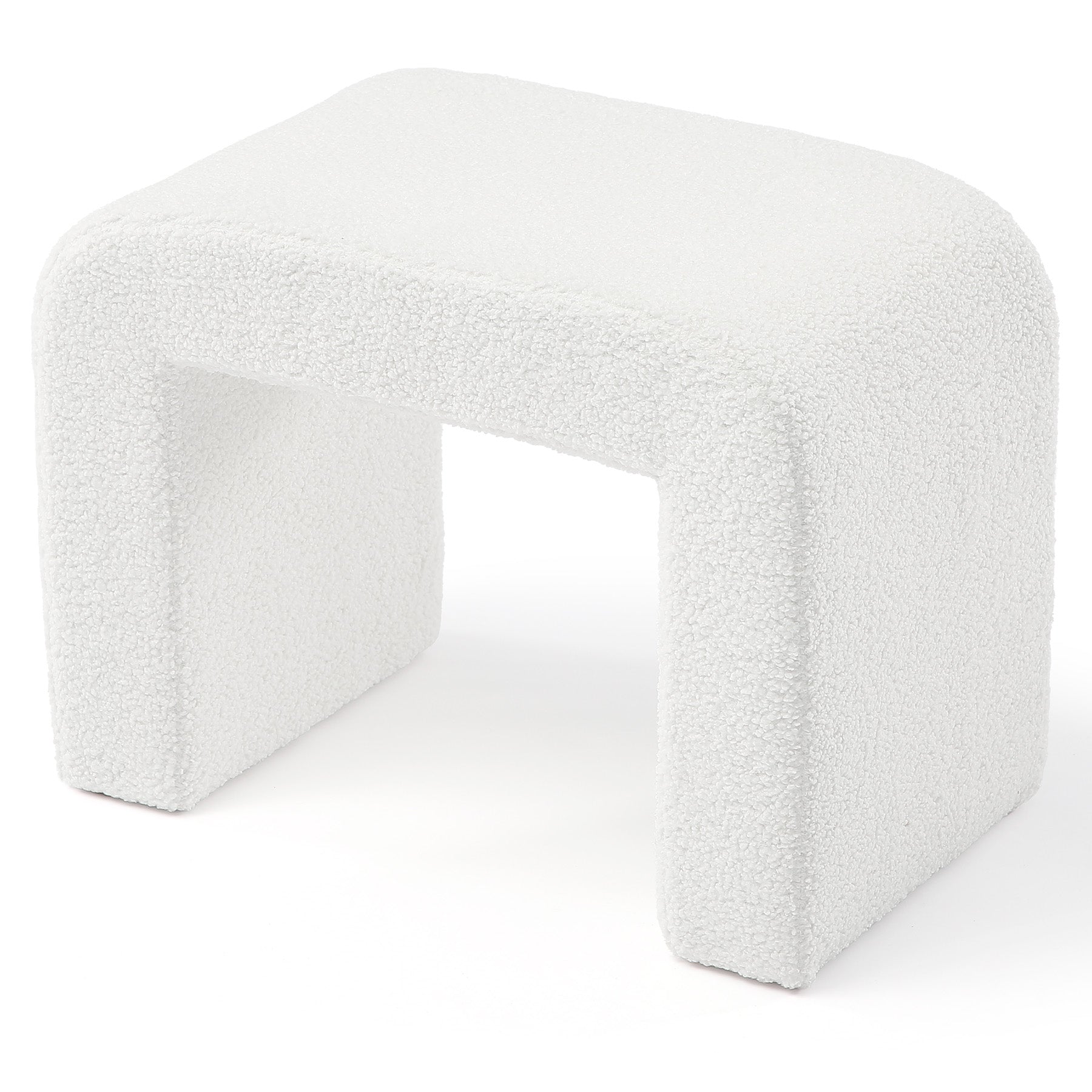 Modern Vanity Stool, Upholstered Ottoman Sofa Footrest for Entryway, Bedroom