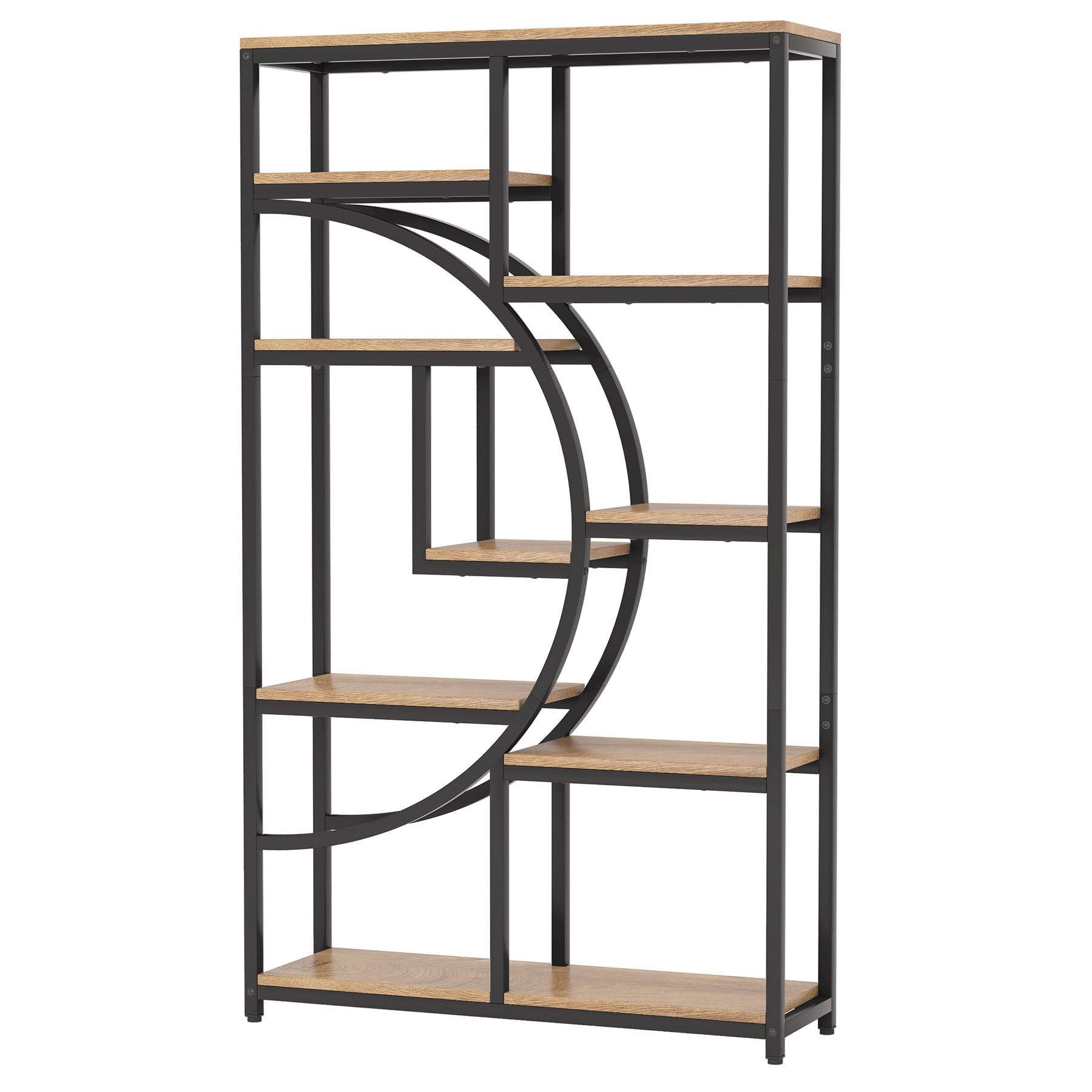 Freestanding Bookshelf, 68.9" Etagere Bookcase with 9 Open Shelves