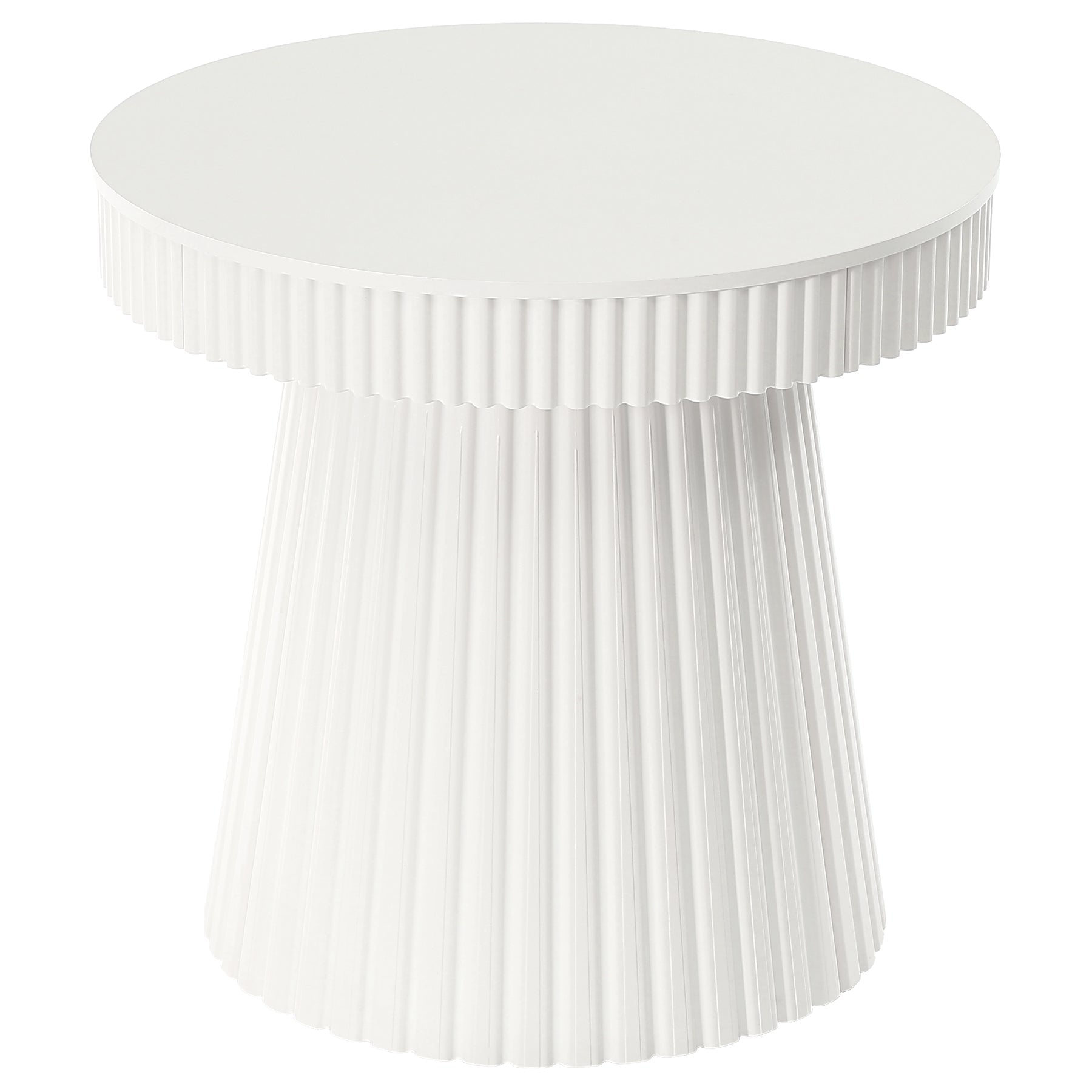 31.5" Modern Dining Table, Small Round Kitchen Table with Fluted Pedestal Base