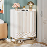 25-Pair Shoe Cabinet with Doors, 5-Tier Modern Shoe Rack Organizer Tribesigns 3