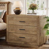 31.5" Large Nightstand, Oversized Bedside Table with 3 Drawers for Bedroom 3